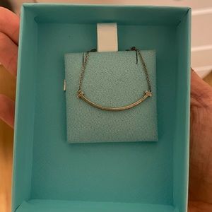 Tiffany T Smile Necklace Silver